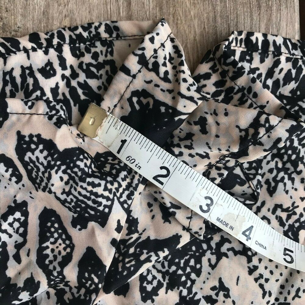 Nasty Gal Snake Print Plunge Romper Women's US 2 Black Tan Long Sleeve NWT - Picture 8 of 10
